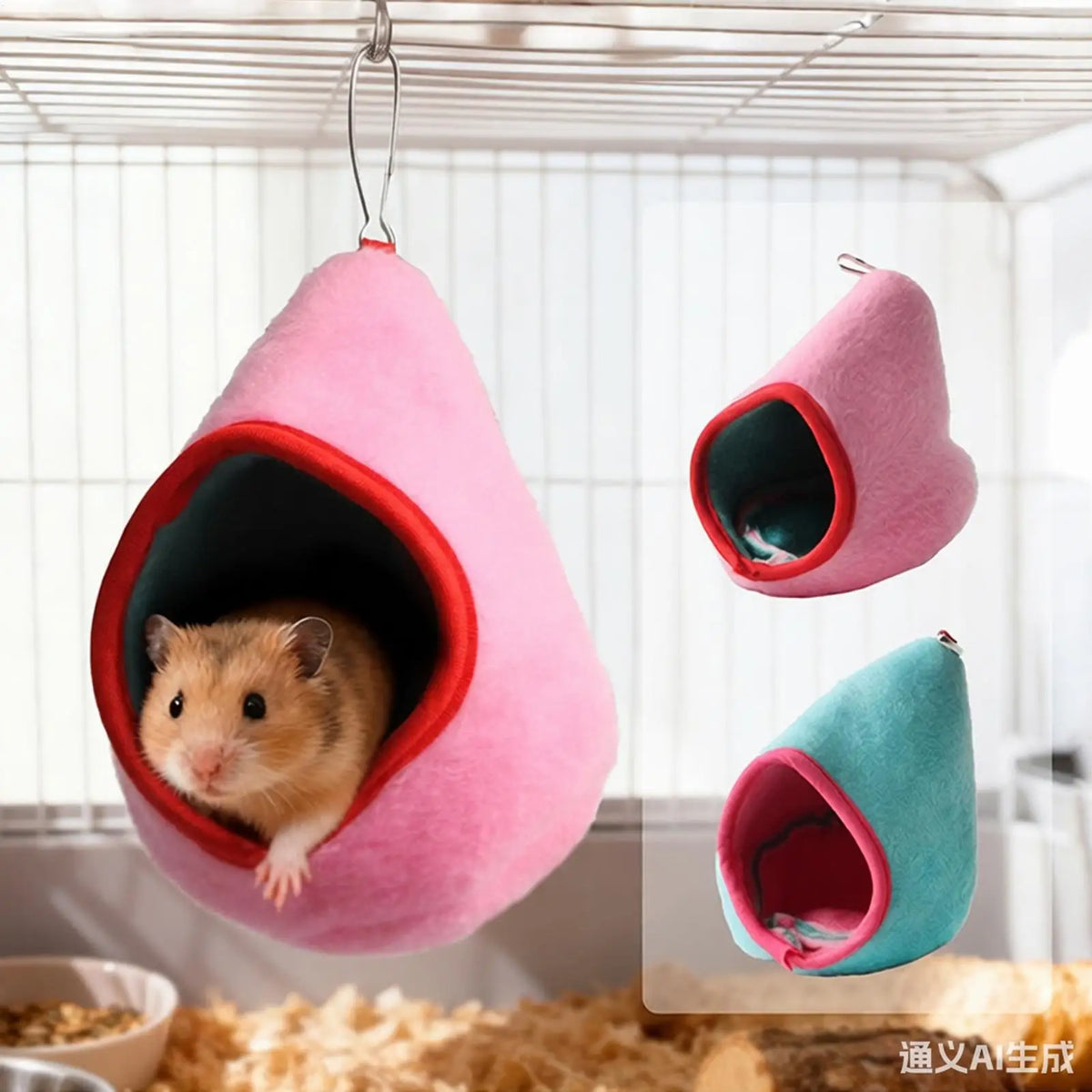 Hangable Small Pet Hammock | Hamster Ferret Hedgehog Nest Small Pet Hammock QXL
