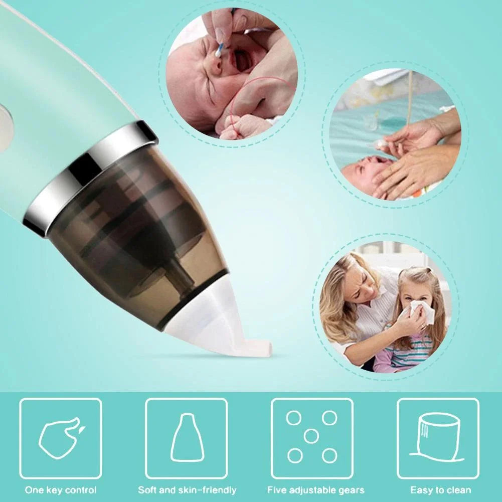 Electric Baby Nasal Aspirator | Gentle Automatic Nose Cleaner Baby Nasal Aspirator QXL