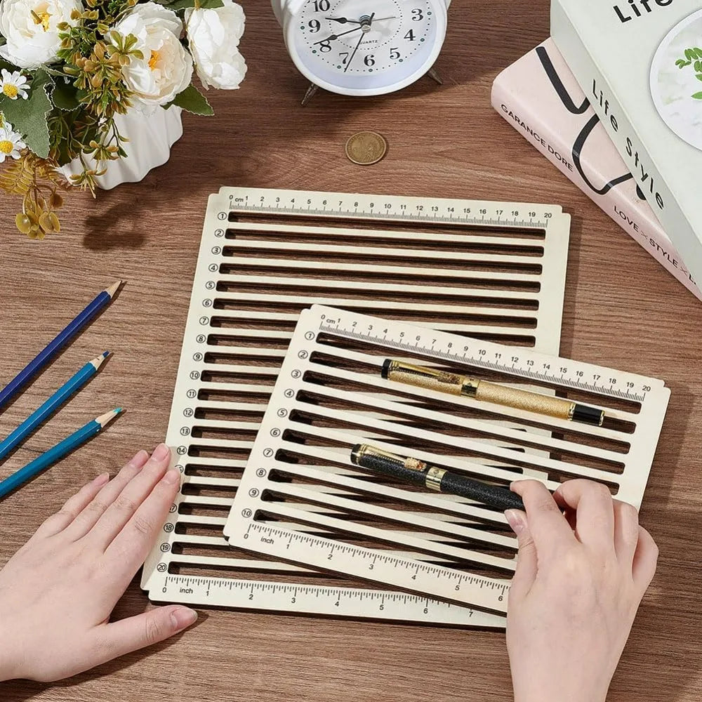 Wood Pencil Laser Engraving Jig 2-Pack | 10 & 20 Slot Holder Laser Engraving Jig QXL