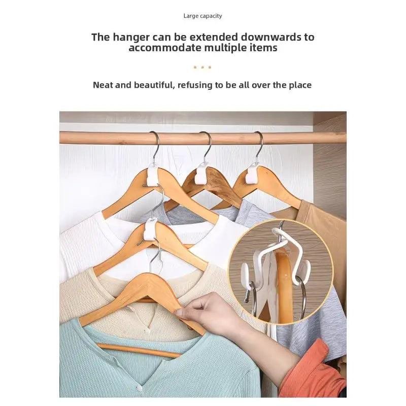 20-Pack Hanger Connector Hooks | Space-Saving Closet Organizer Hanger Connector Hooks QXL