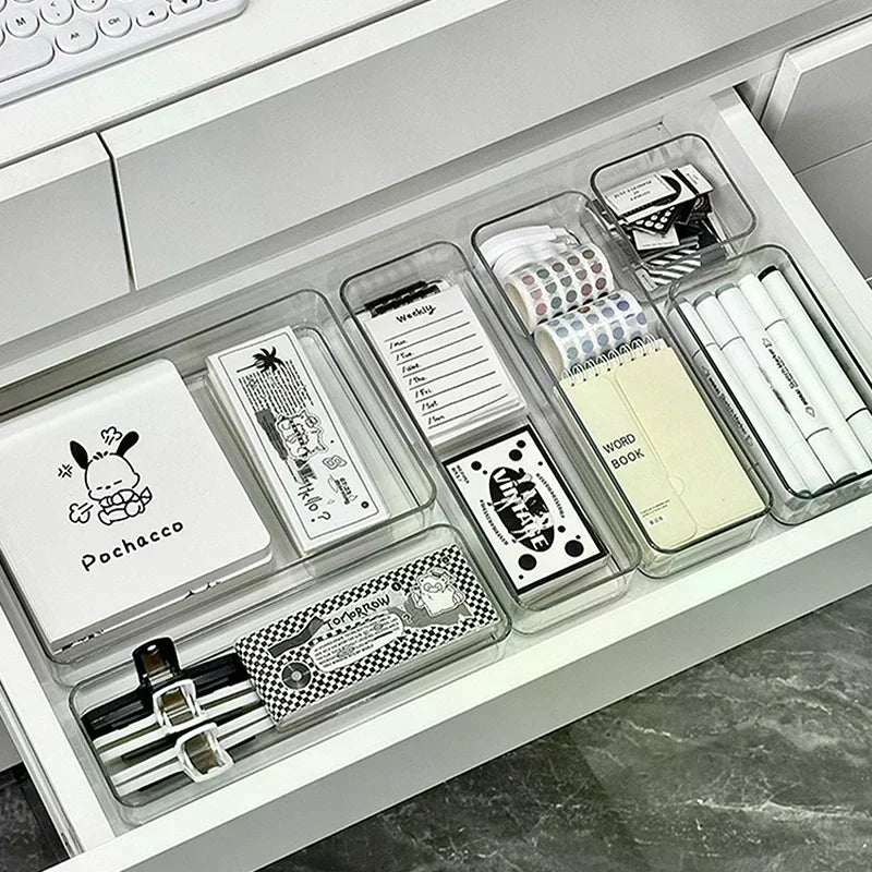 Stackable Acrylic Makeup Organizer | Adjustable Divider Trays Makeup Storage Organizer QXL