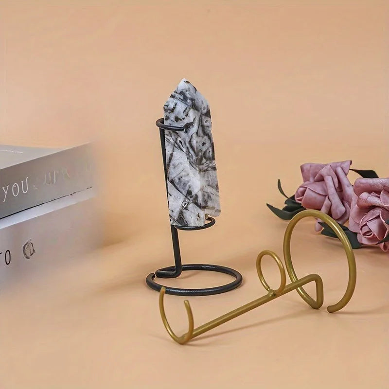 Crystal Column Pedestal Stand | Boho Hexagonal Stone Base Holder Crystal Display Stand QXL