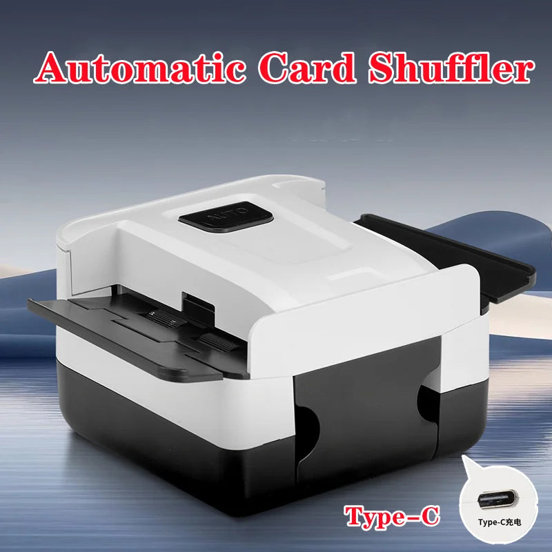Electric Automatic Card Shuffler | Rechargeable 2000mAh USB-C Electric Card Shuffler QXL