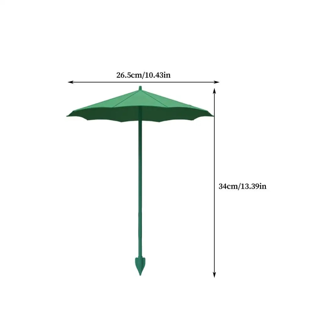 3-Pack Plant Shade Umbrellas | UV Sun Protection for Seedlings Plant Shade Umbrella QXL 34cm Green
