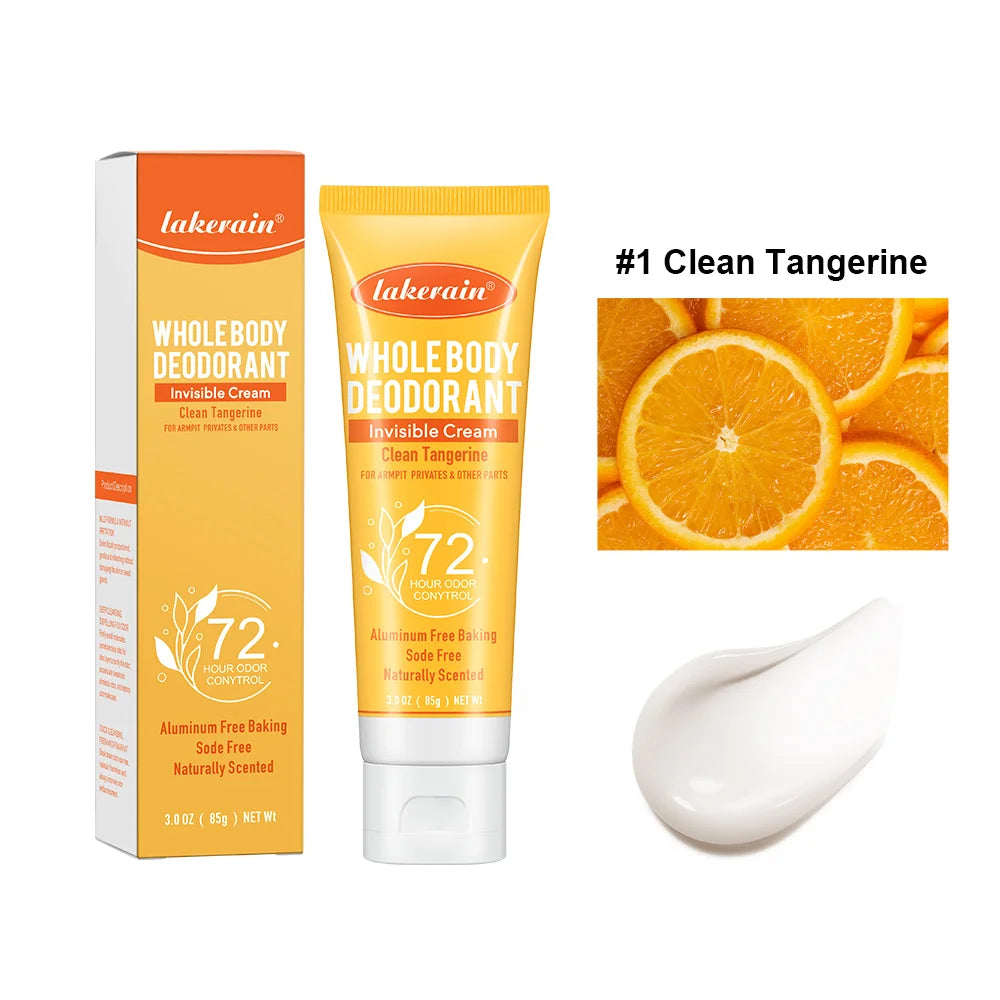 72-Hour Fruit Scented Body Deodorant Cream | Aluminum-Free Body Deodorant Cream QXL 1 Clean Tangerine