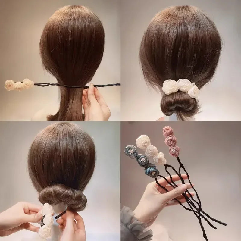 Flower Bun Maker & Hair Braider Twist Styling Tool Hair Bun Maker QXL