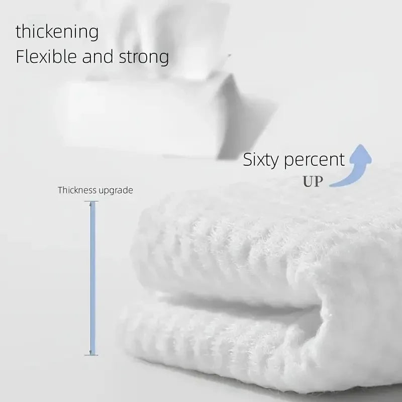 100-Pack Biodegradable Cotton Facial Towels | Makeup Remover Pads Disposable Facial Pads QXL