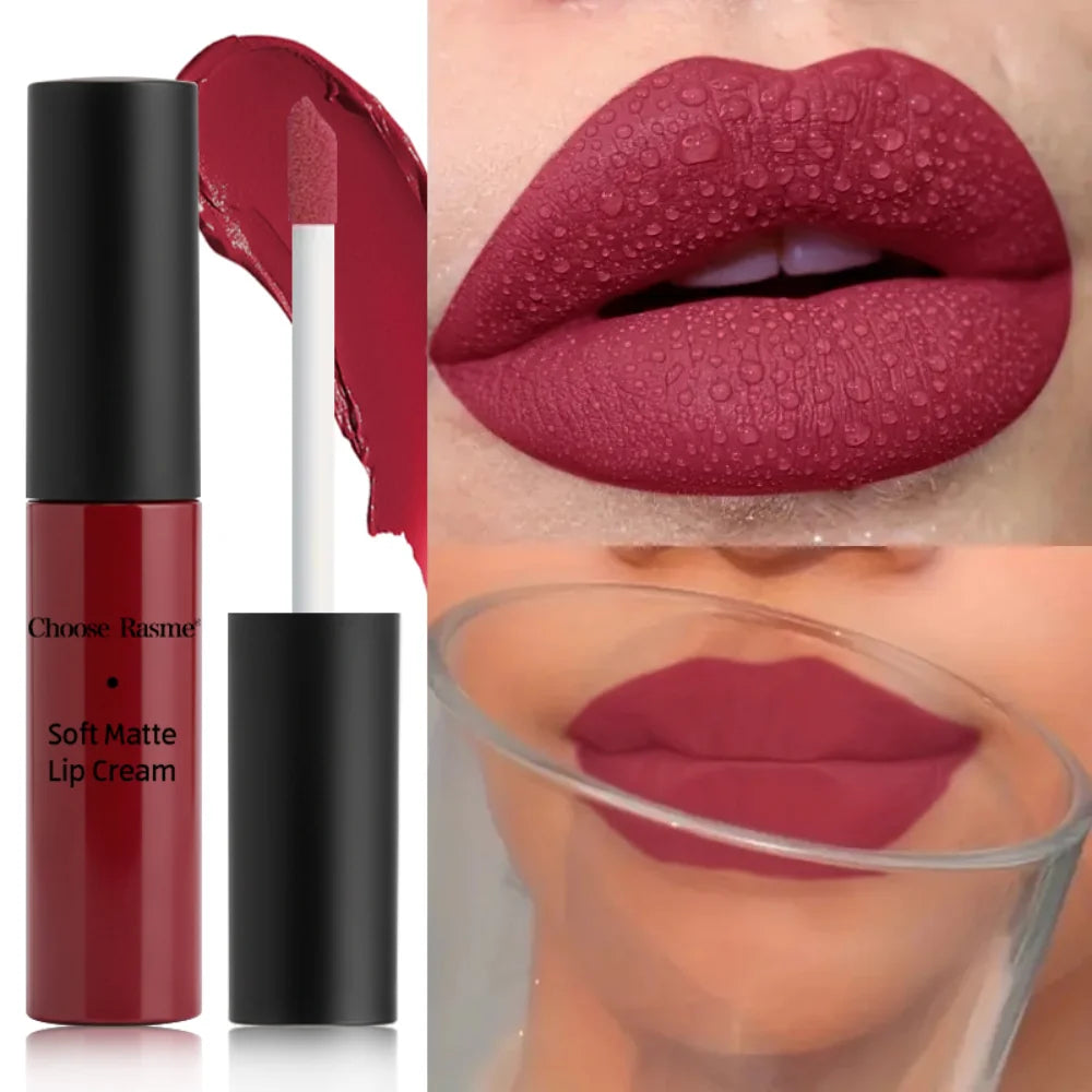 QIBEST Velvet Matte Liquid Lipstick | Long-Lasting Lip Gloss Matte Liquid Lipstick QXL