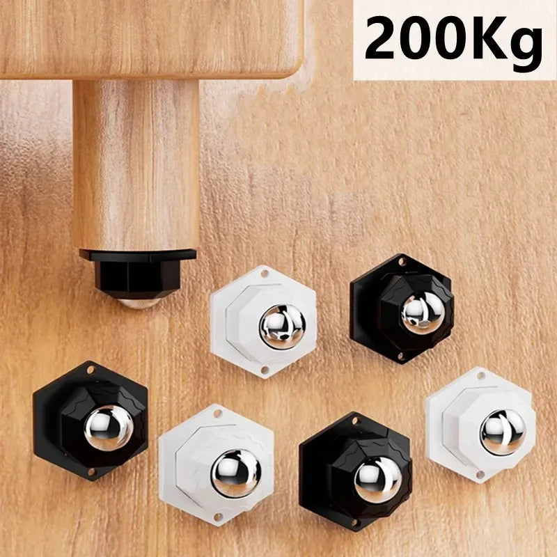 4-Pack Heavy-Duty Furniture Caster Wheels 200kg Self-Adhesive Furniture Caster Wheels QXL