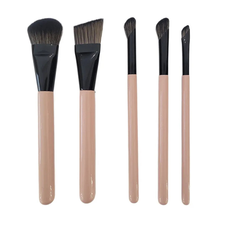 5-Piece Makeup Brush Set | Blush, Foundation & Eyeliner Makeup Brush Set QXL