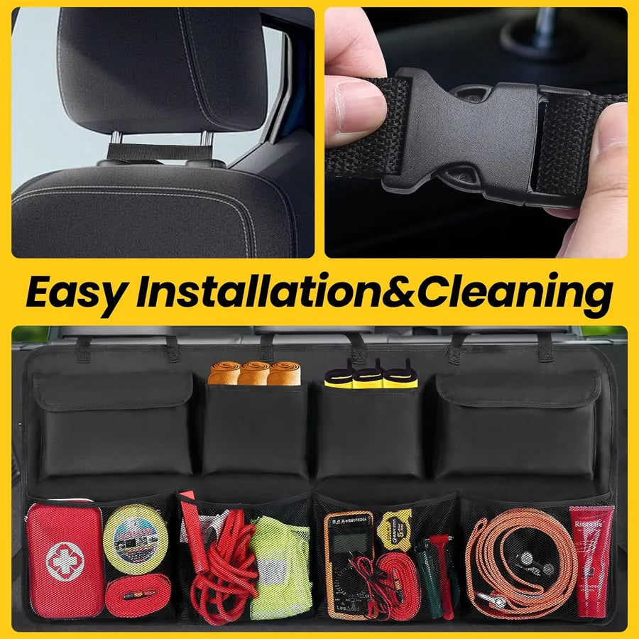 Large Car Trunk Organizer | 8-Pocket SUV Storage Bag Car Trunk Organizer QXL