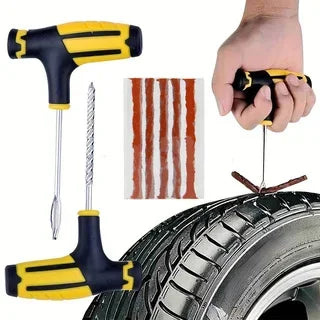 Heavy-Duty Tubeless Tire Repair Kit | Car Bike Motorcycle Tire Repair Kit QXL 7PCS