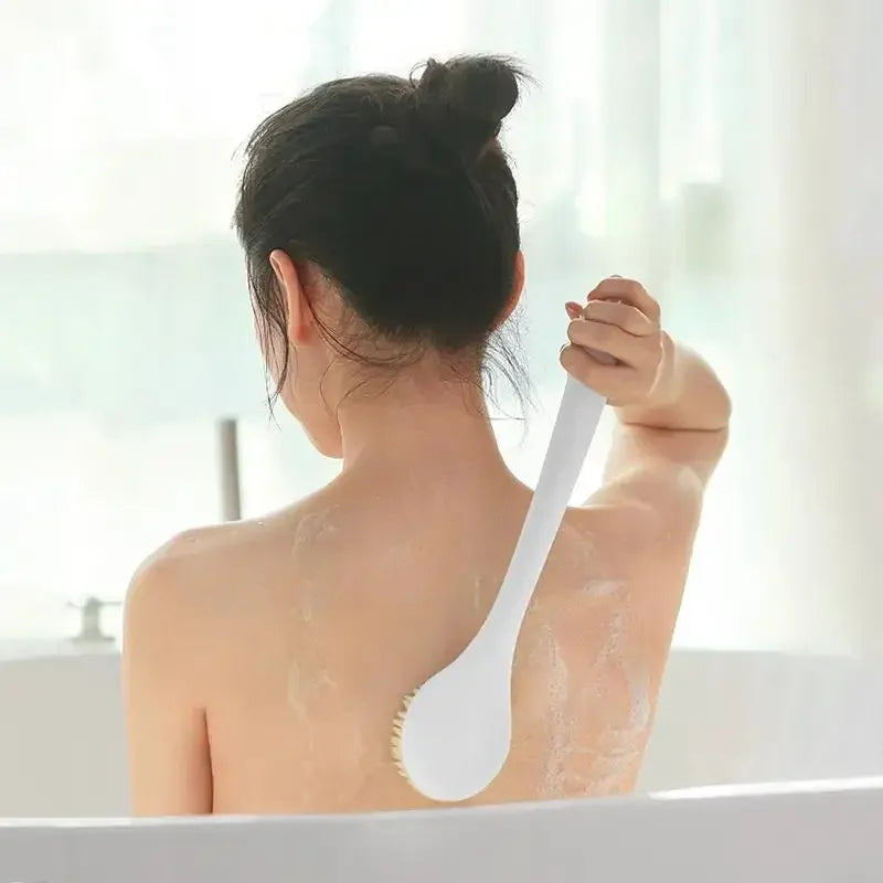 Long Handle Nylon Bristle Back Scrub Brush for Shower Bath Scrub Brush QXL