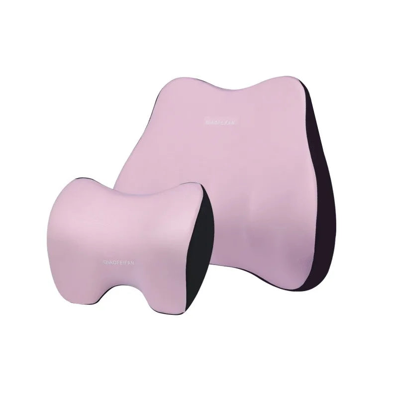 Memory Foam Car Neck Pillow & Lumbar Support Cushion Car Seat Cushion Set QXL