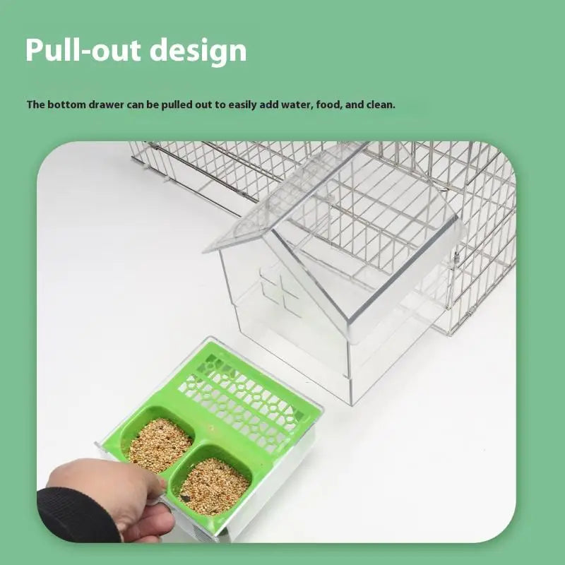 Hanging Parrot Feeder & Bird Bath Bowl | Cage Accessory Bird Cage Feeder QXL