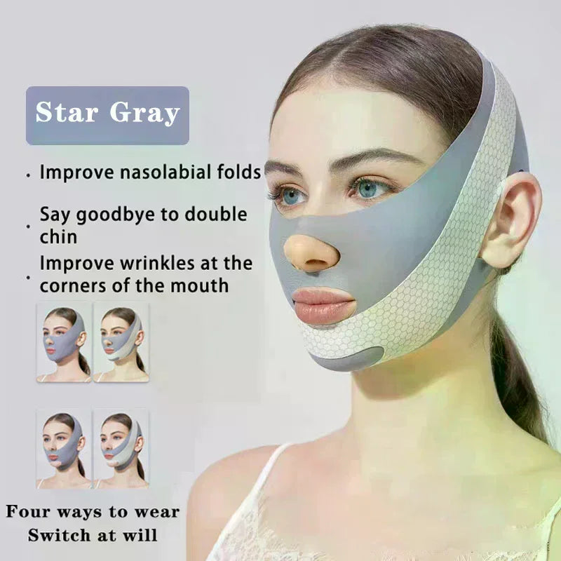 Face Slimming Bandage | Chin & Cheek Lift Belt for Men & Women Face Slimming Bandage QXL