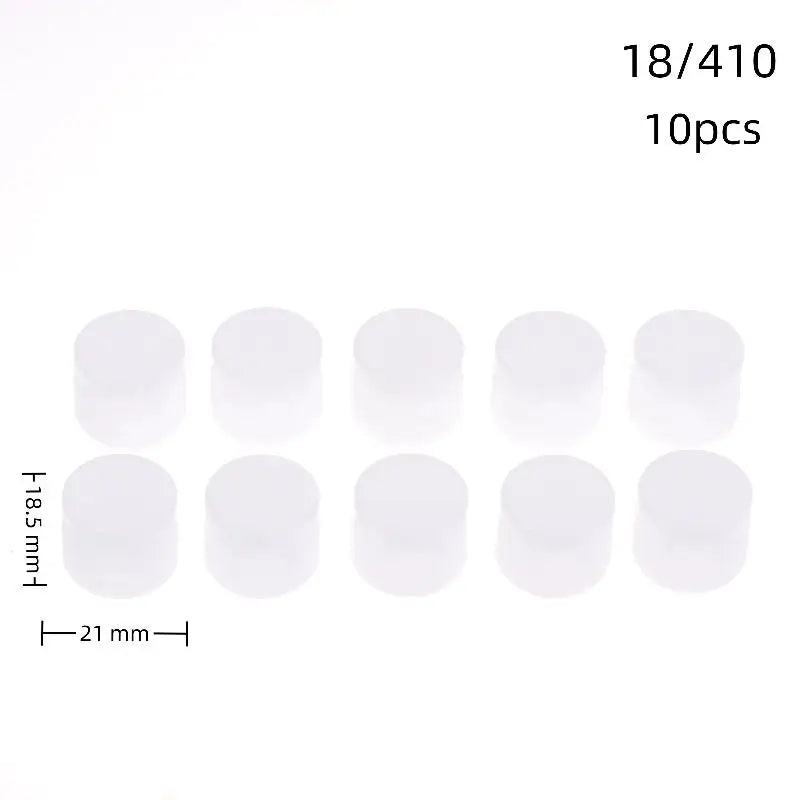 10-Pack Plastic Flip Caps for Lotion & Toner Bottles | 18/20/24mm Cosmetic Bottle Caps QXL R18 White