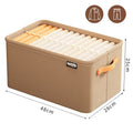 Thickened Fabric Clothes Storage Box | Wardrobe Basket Bin Fabric Storage Basket QXL Khaki XL