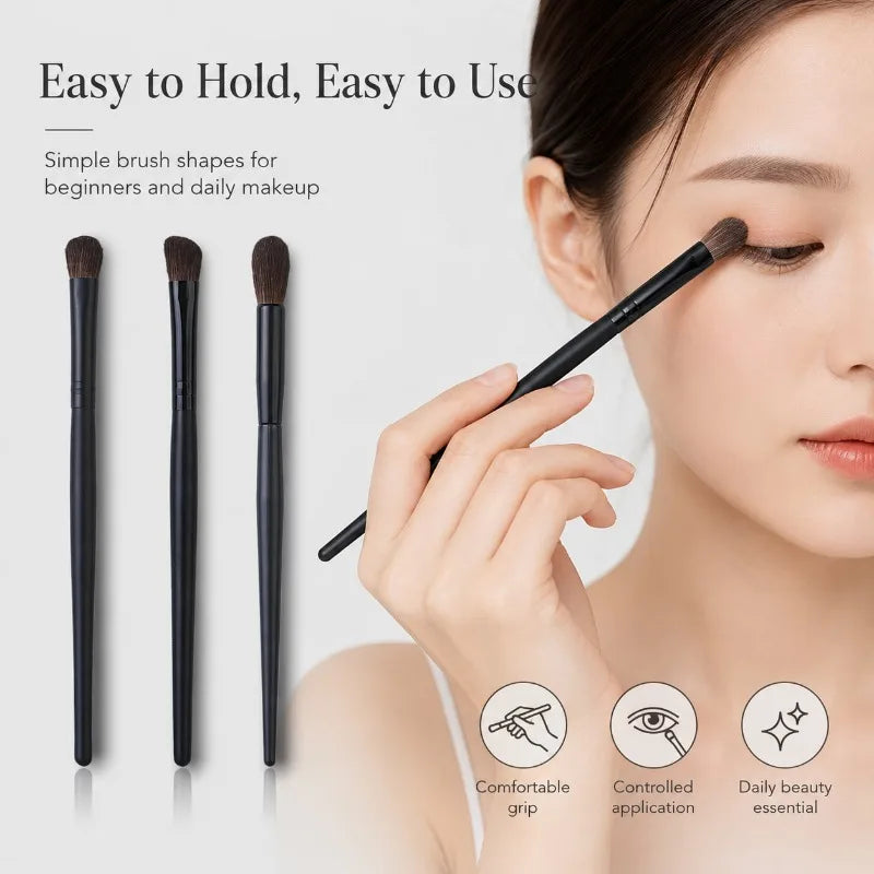 Pony Hair Makeup Brush Set – Eyeshadow, Contour & Highlight Makeup Brush Set QXL