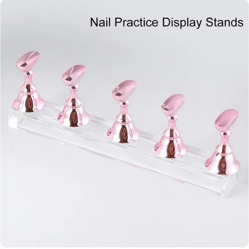 5-Pc Magnetic Nail Tips Display Stand | UV Gel Polish Holder Nail Art Display Stand QXL