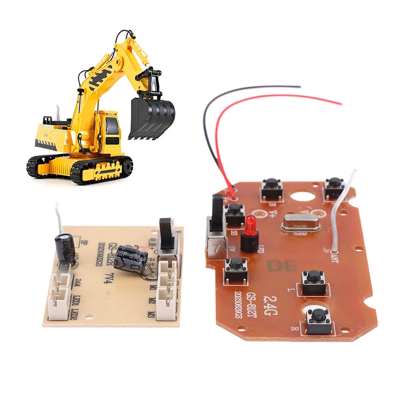 6CH 27MHz PCB Remote Control Set for RC Cars | 40-50m Range RC Control PCB Set QXL