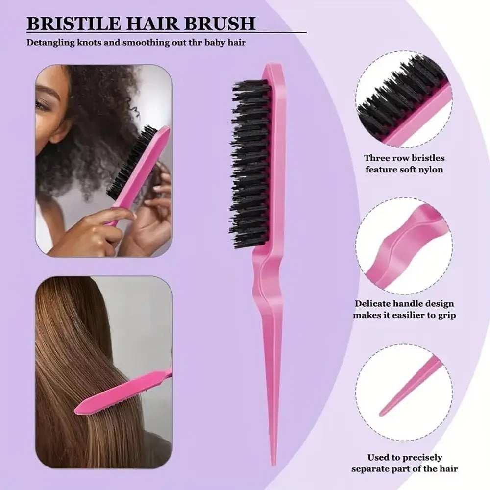 7-Piece Edge Control & Braiding Hair Tool Set | Ponytail Kit Hair Styling Tool Set QXL