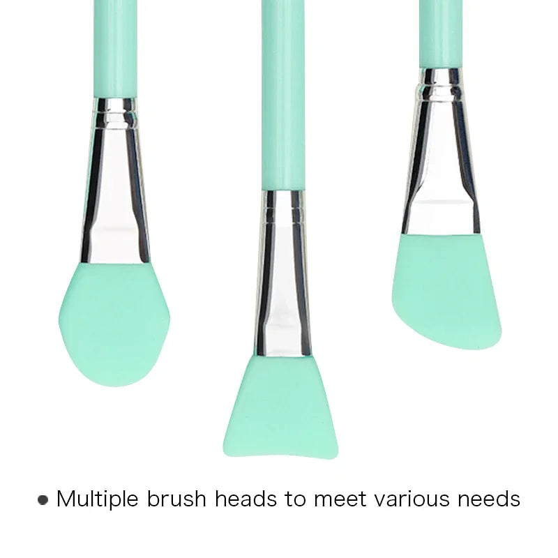 Fireflies 6-Pc Silicone Face Mask Brush Set | Cream & Makeup Silicone Mask Brush QXL