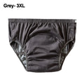 Pure Cotton Adult Incontinence Underwear | High Absorbency Incontinence Underwear QXL grey-3XL