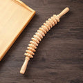 16-Roller Wooden Fascia Massage Roller | Back, Legs & Arms Body Massage Roller QXL White