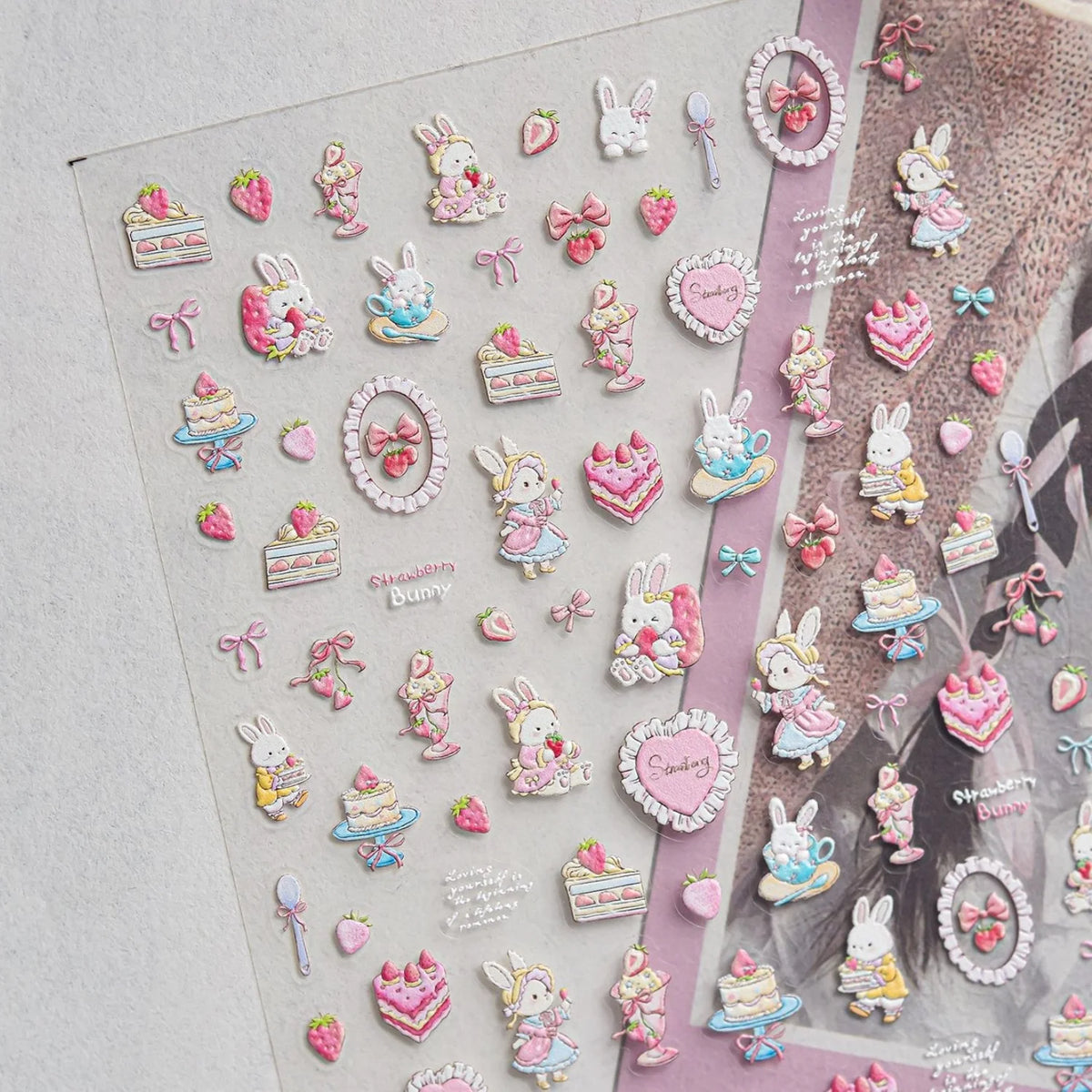 5D Birthday Nail Stickers – Cake Bear Cherry Party Decals Nail Art Stickers QXL