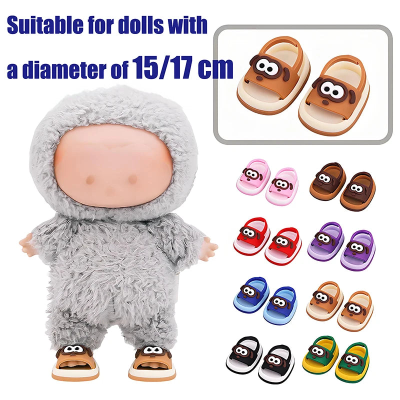 Mini PVC Doll Shoes for 15/17cm Blind Box Collectible Dolls Doll Shoes QXL