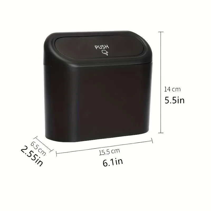 Car Mini Trash Can & Sorting Storage Box | Rolling Lid Car Storage Organizer QXL