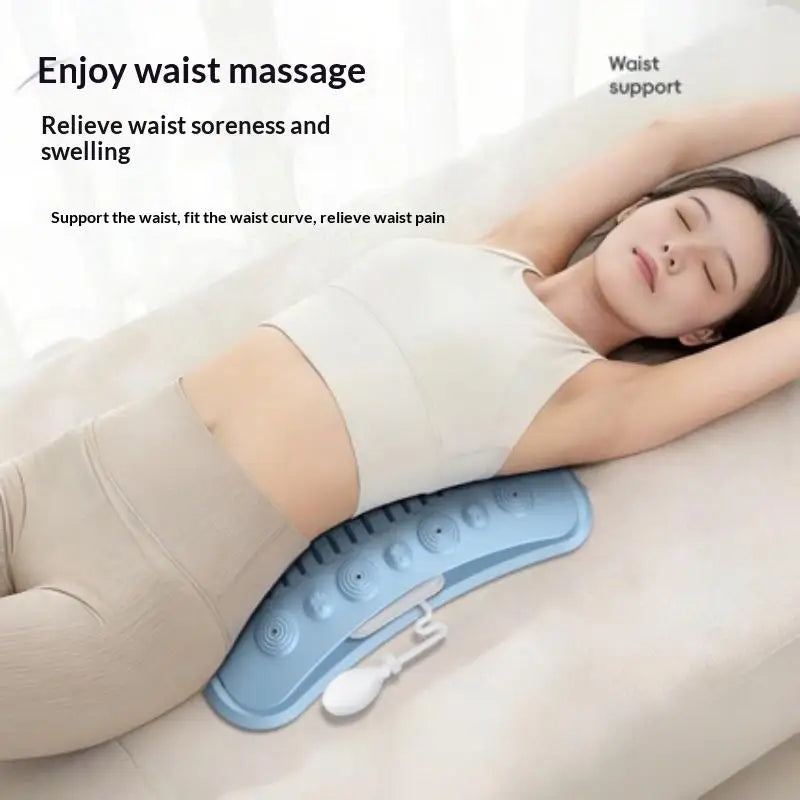 Adjustable Lumbar Stretcher & Waist Massager | TPR Acupressure Lumbar Stretcher Massager QXL