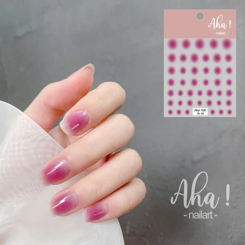 3D Halo Gradient Nail Art Stickers | Acrylic Decal Sliders Nail Art Stickers QXL