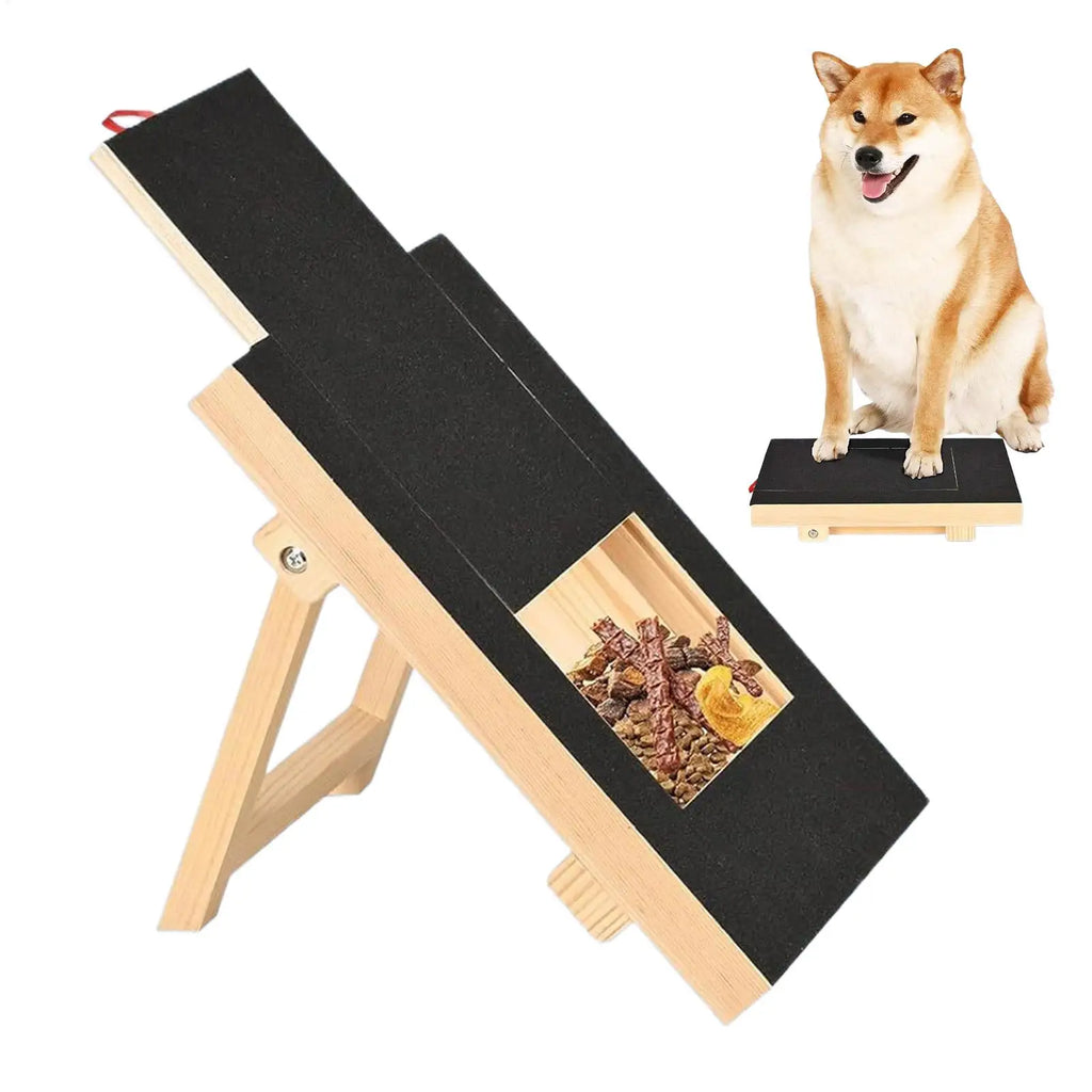 Wooden Dog Nail Scratch Board with Stand & Treat Box Dog Nail Scratch Board QXL