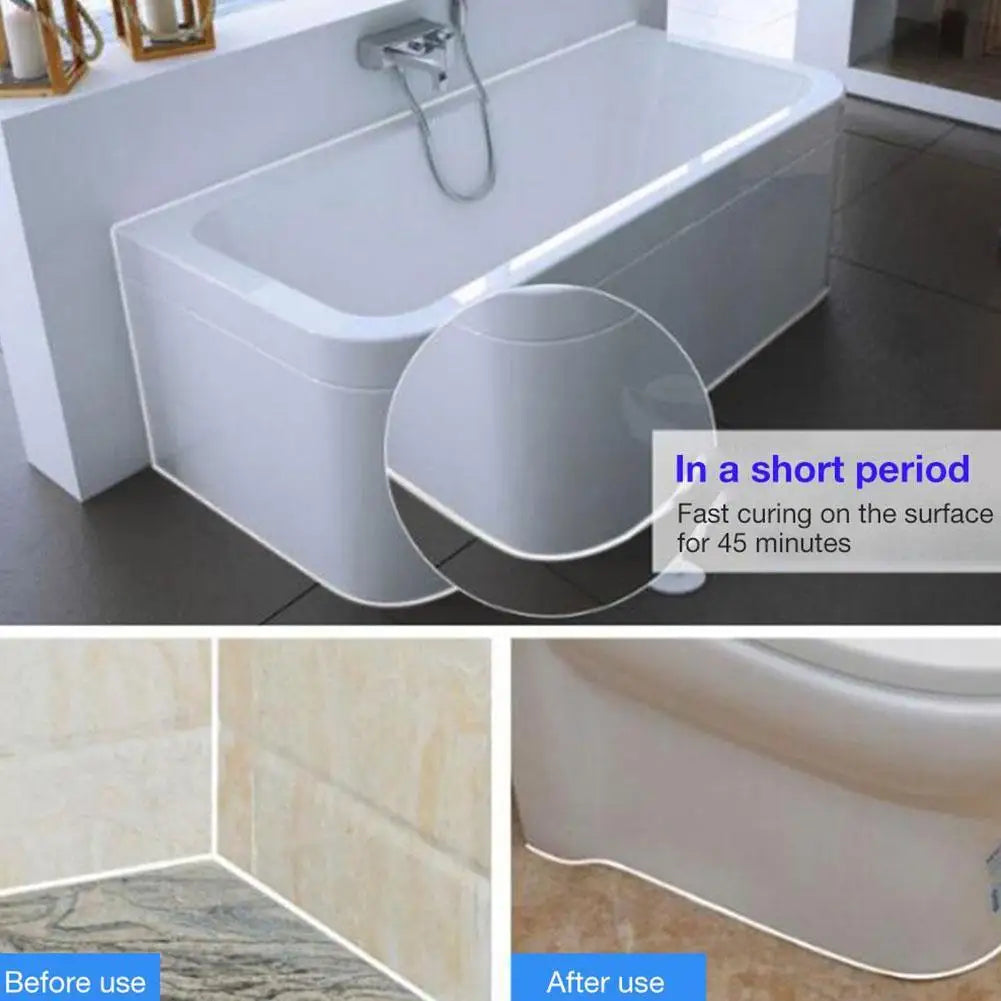 120ml Waterproof Silicone Sealant | Fast-Dry Mould-Proof Caulk Silicone Sealant QXL