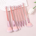 KOSSHOW 7-Piece Diamond Handle Makeup Brush Set Makeup Brush Set QXL Pink