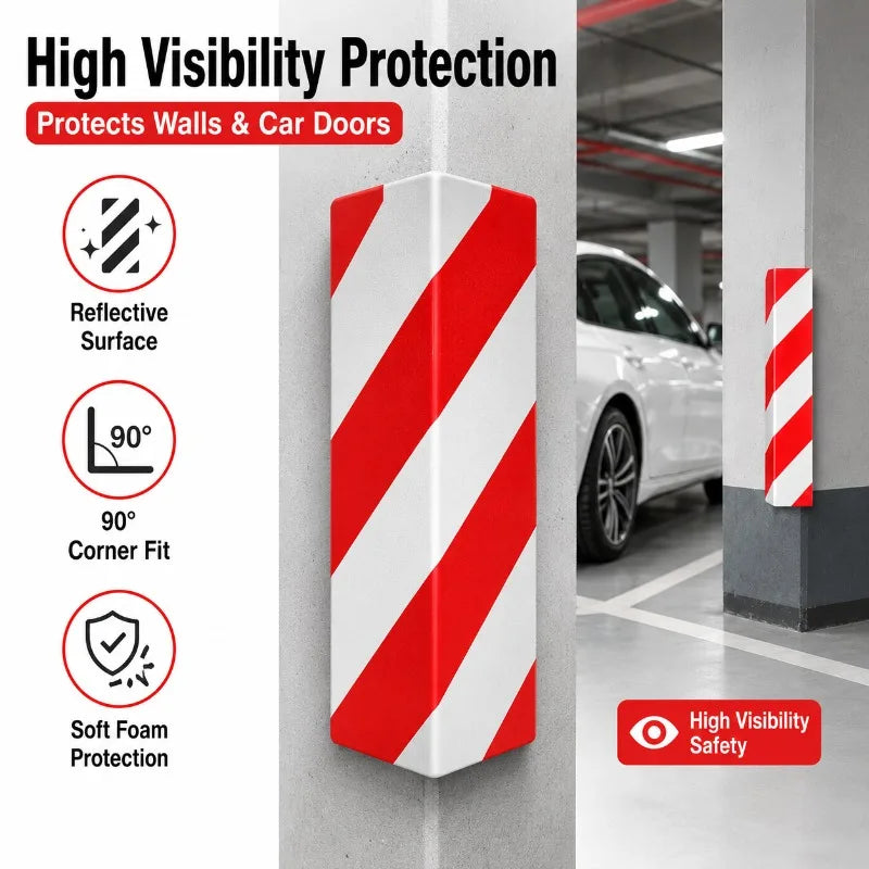 Reflective EVA Foam Garage Corner Protector | Self-Adhesive Garage Corner Guard QXL