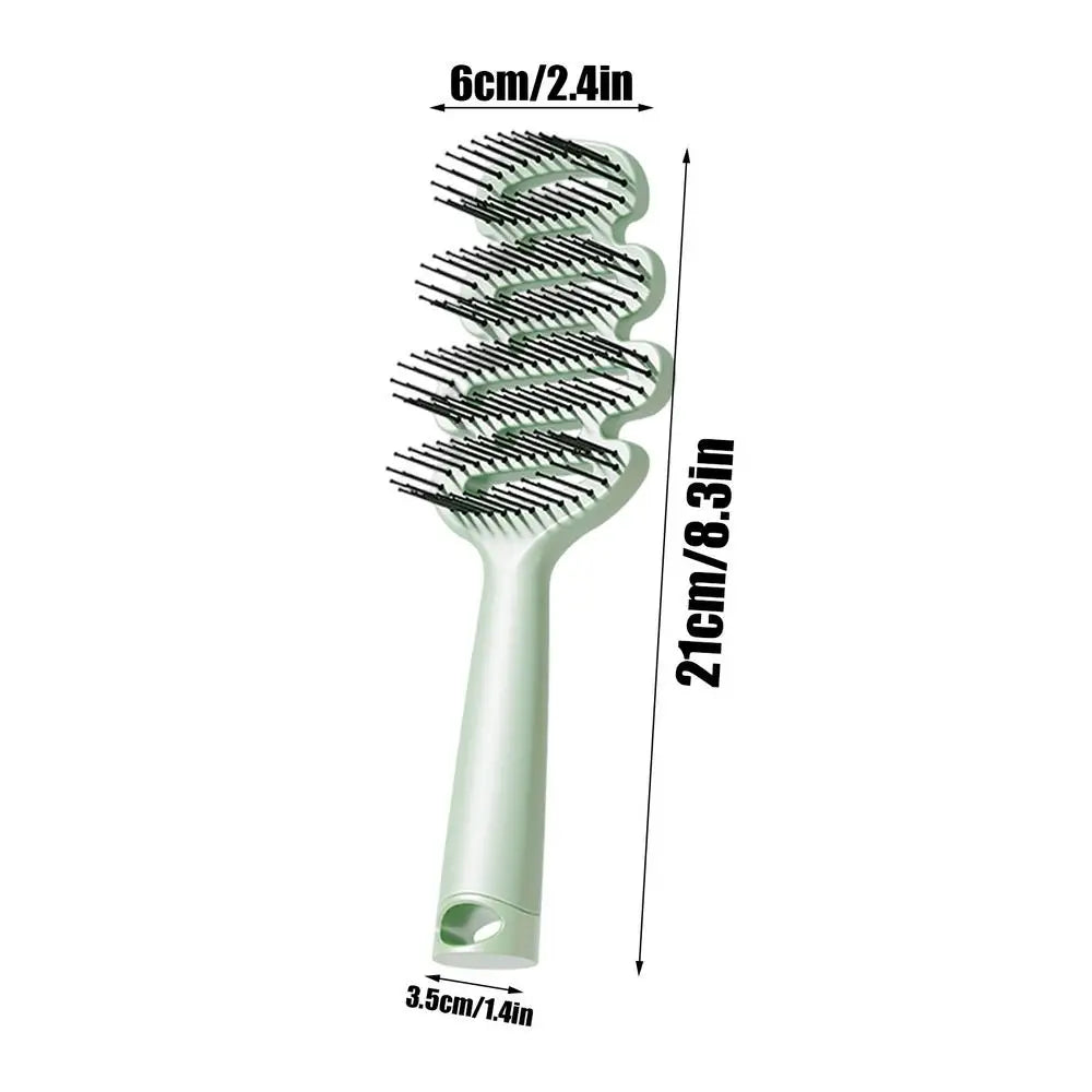 Detangling Hair Brush for Curly, Thick & Wet Hair | Salon Comb Detangling Hair Brush QXL Green