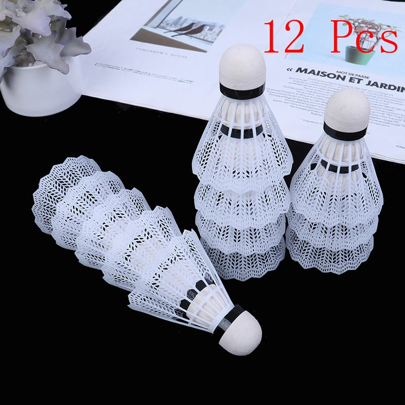 12-Pack Plastic Badminton Shuttlecocks | Practice & Training Badminton Shuttlecocks QXL