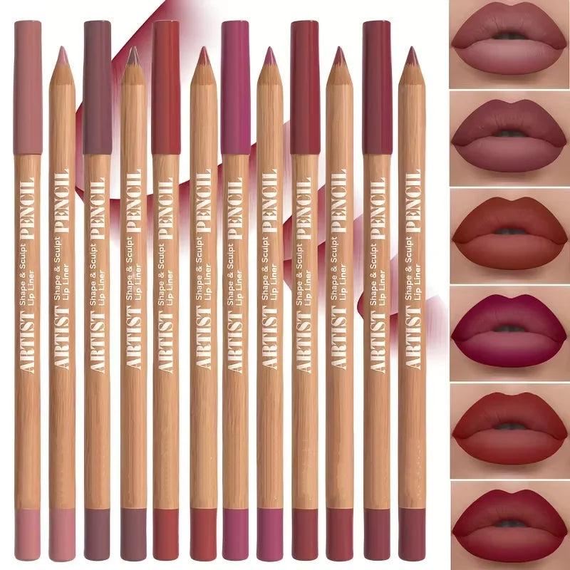 6-Piece Velvet Matte Lip Liner Set | Berry, Brown & Pink Shades Lip Liner Set QXL