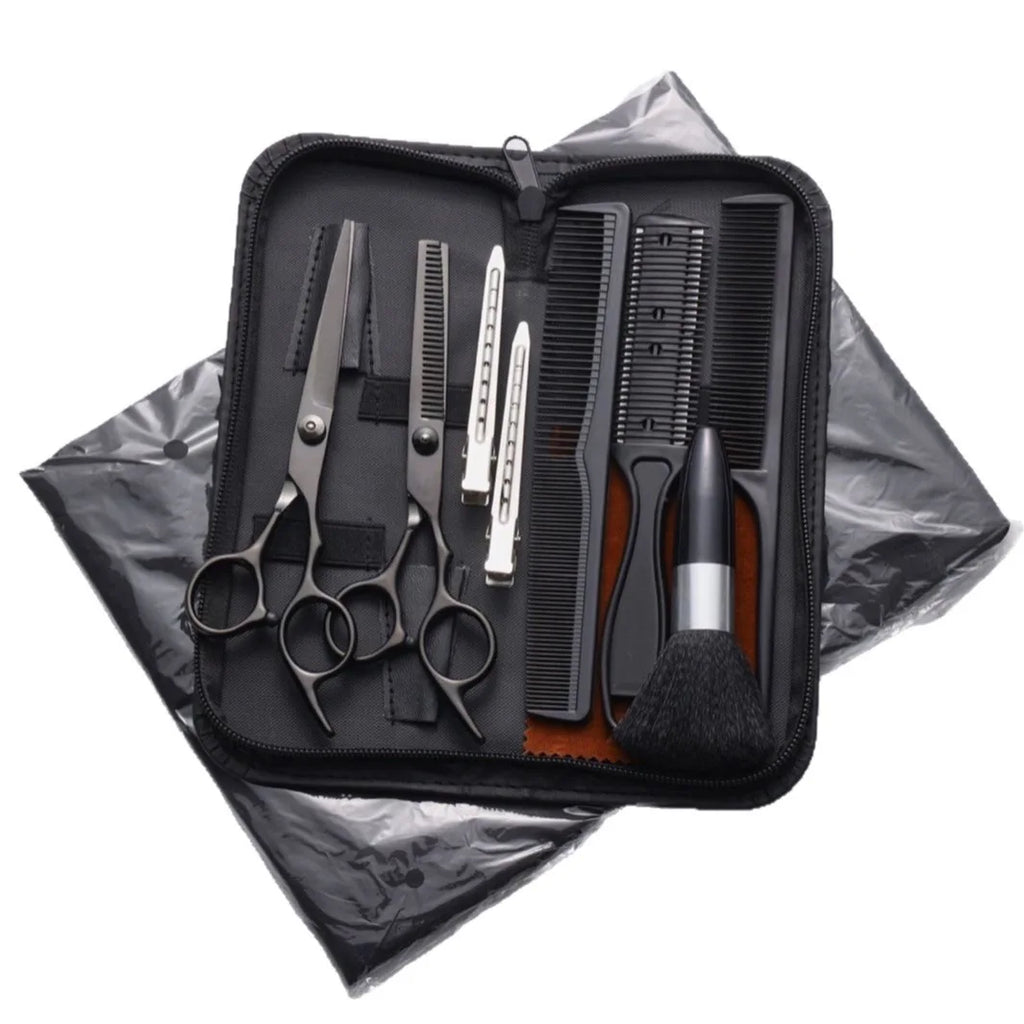 6-Inch Hair Scissors & Thinning Shears Barber Set | Stainless Hair Cutting Shears QXL