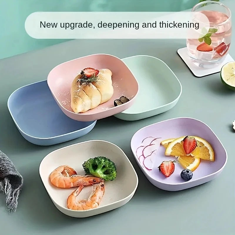 10-Pack Reusable Oval Snack & Dessert Plates with Base Serving Plates Set QXL