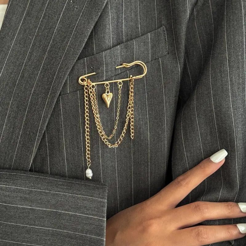 Women's Tassel Brooch Pin | Zinc Alloy Waist Buckle Clasp Tassel Brooch Pin QXL