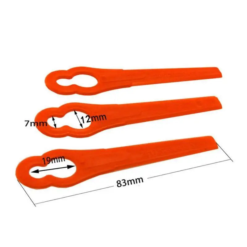 100-Pack Plastic Replacement Trimmer Blades | Lawn & Grass Trimmer Replacement Blades QXL