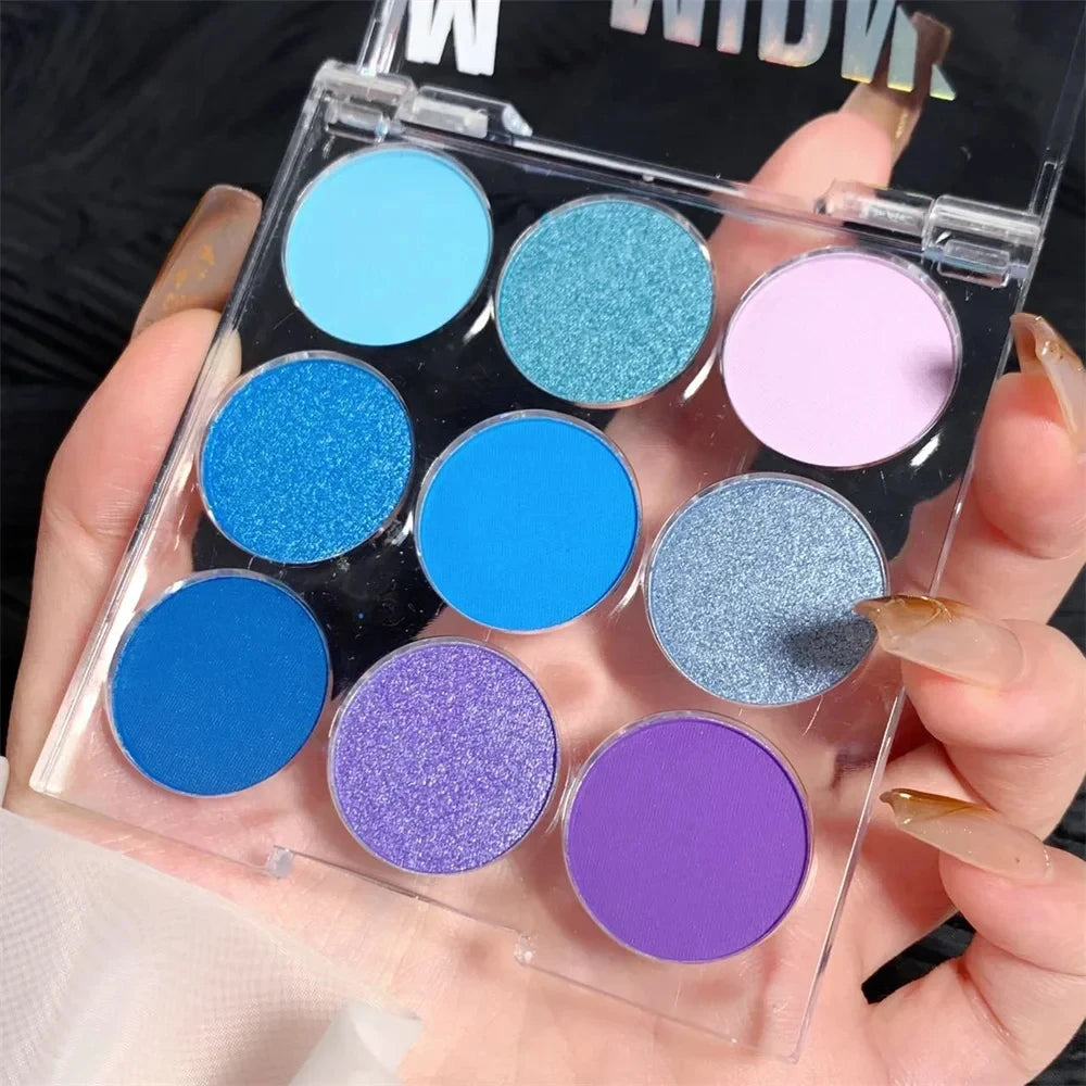 9-Color Diamond Eyeshadow Palette | Shimmer Glitter & Matte Eyeshadow Palette QXL 03