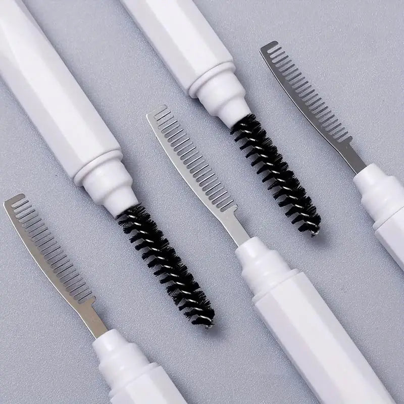 Dual-Ended Eyebrow Brush & Spoolie Comb | Brow Tool Eyebrow Grooming Tool QXL