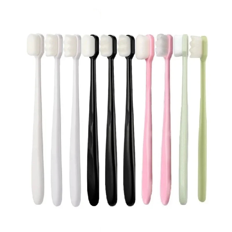 10-Pack Nano Bristle Toothbrush | Ultrafine Deep Cleaning Set Nano Toothbrush Set QXL