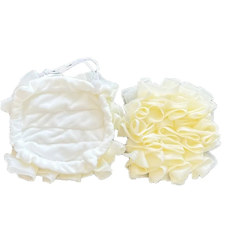 2-in-1 Exfoliating Bath Sponge with Built-In Soap Dispenser Exfoliating Bath Sponge QXL YELLOW