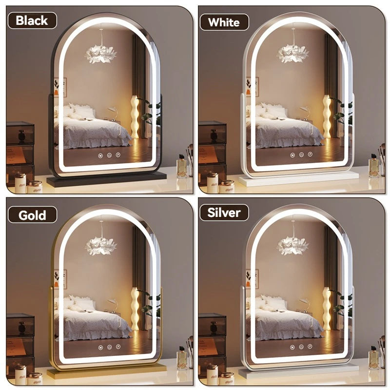 Large Desktop LED Makeup Mirror with Fill Light | Vanity LED Vanity Mirror QXL